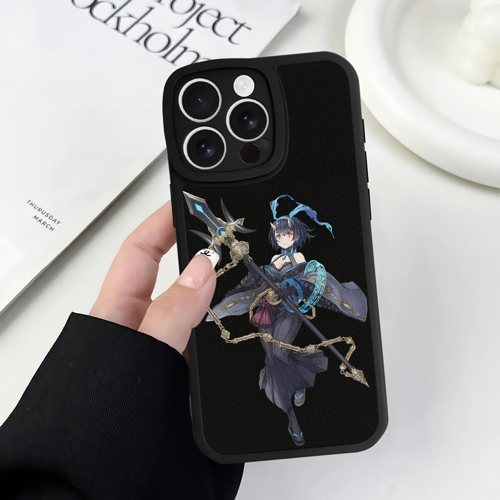 （画像用） 転スラ Regarding Reincarnated to Slime 【iPhone 16シリーズ対応】シリコンスマホケース（レザー調） 材質：シリコン